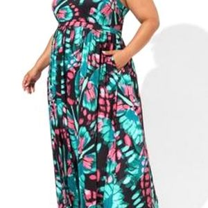 Torrid Maxi Studio Halter dress- 00 M/L 10